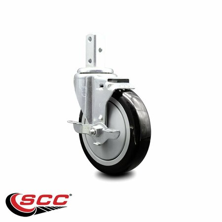 Service Caster Regency 600CASTPRHD Replacement Caster with Brake REG-SCC-SQ20S514-PPUB-BLK-TLB-34